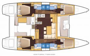 Plan Lagoon 450 - Sail Paradise