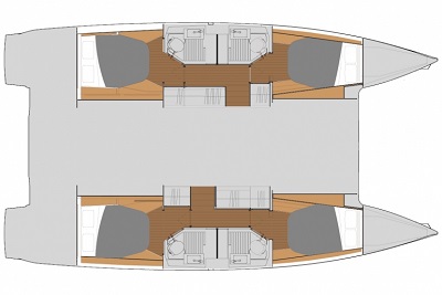 Plan intérieur Astréa 42 - Sail Paradise